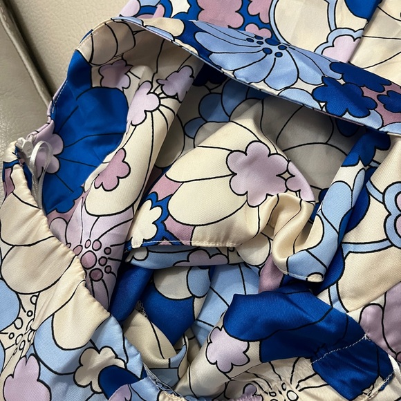 Zara Women’s Tropical Floral Print Satin Effect Strapless Dress - Size S - Picture 11 of 13